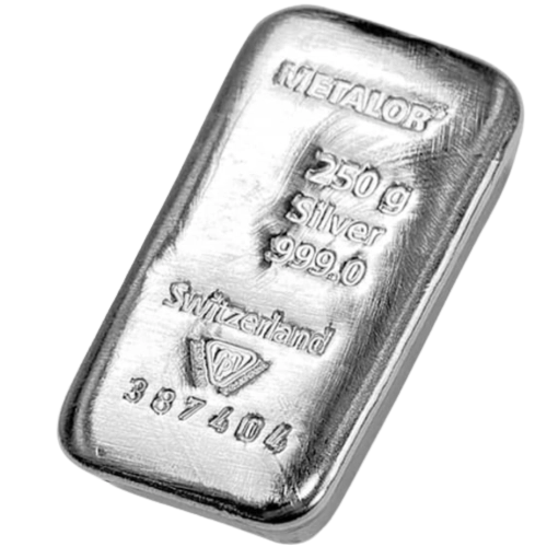 250g Silberbarren inklusiver MwSt