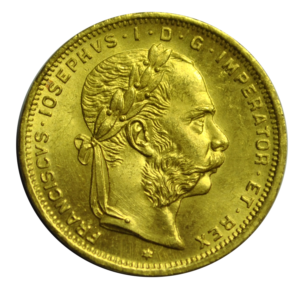 Franz Joseph I. 20 Goldfranken oder 8 Forint 1892 Kremnitz