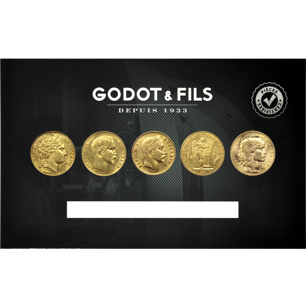 Set 5 Gold 20 Franken (20 Francs Or)