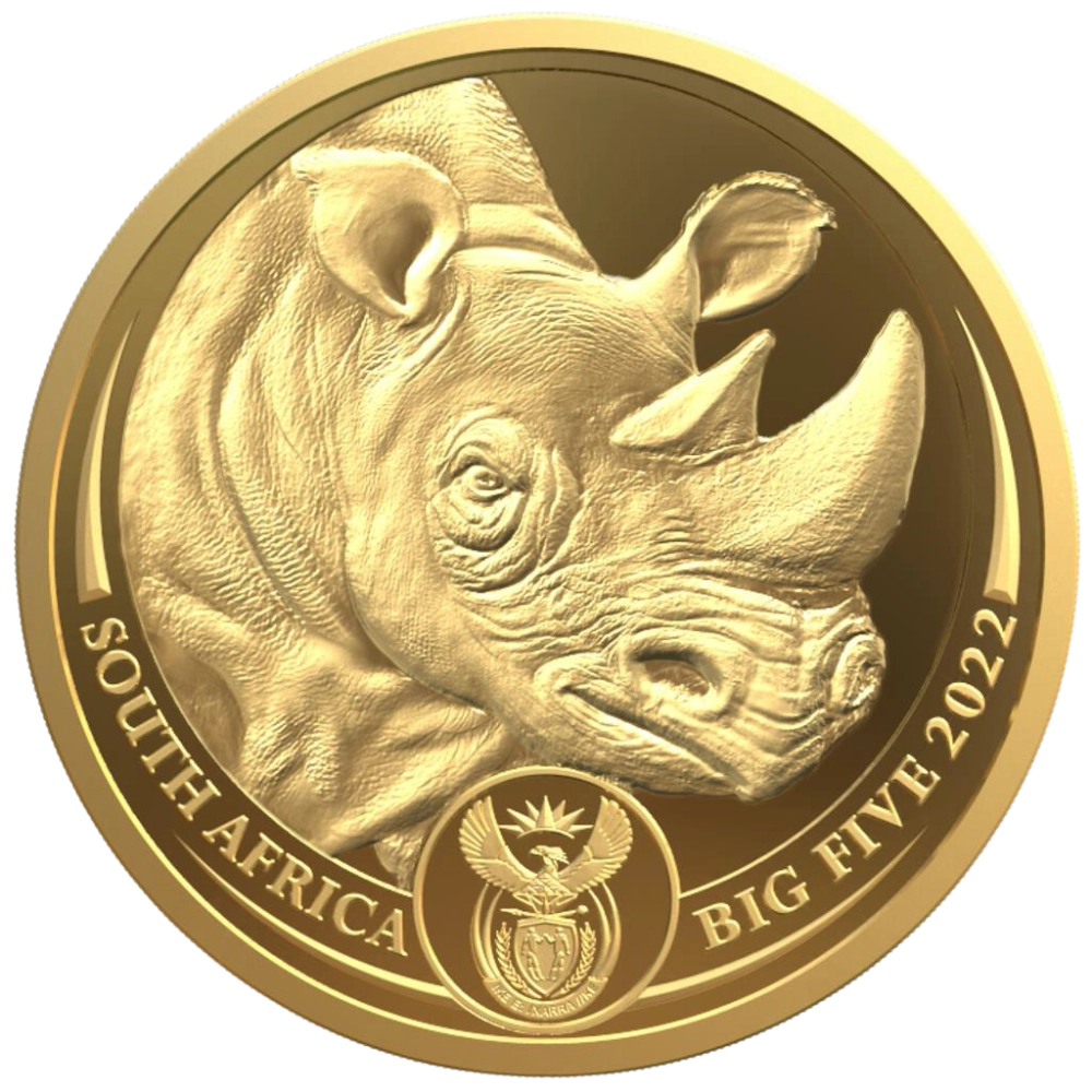 Big 5: Rhino 1/4 Unze Gold