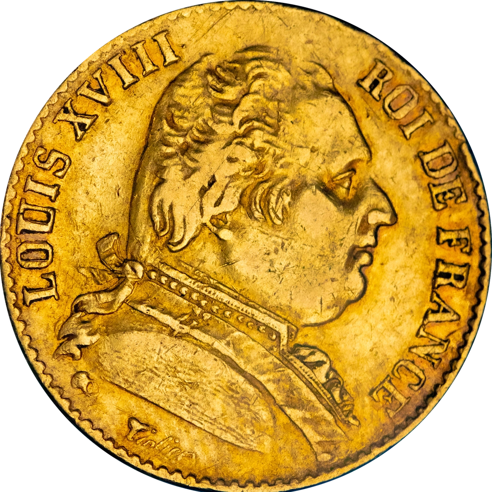 Restored Monarchy - 20 Francs Louis XVIII 1818 Bayonne
