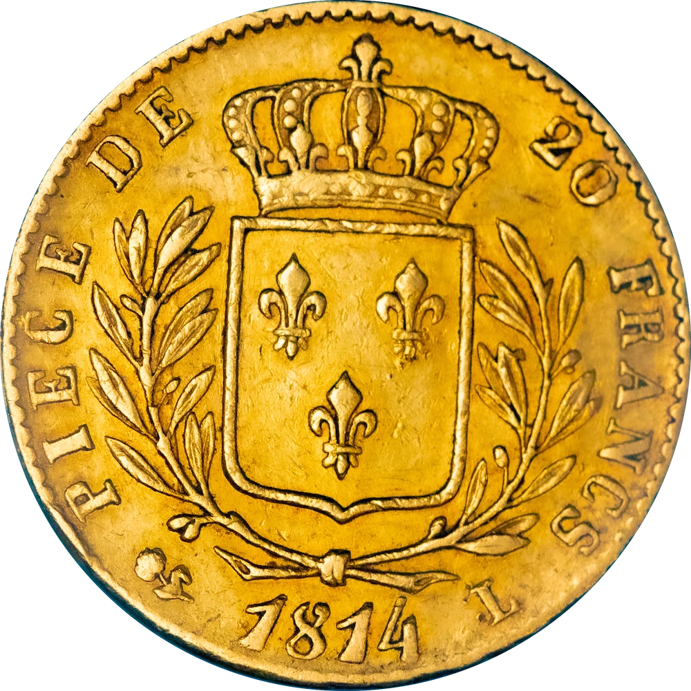 Restored Monarchy - 20 Francs Louis XVIII 1818 Bayonne