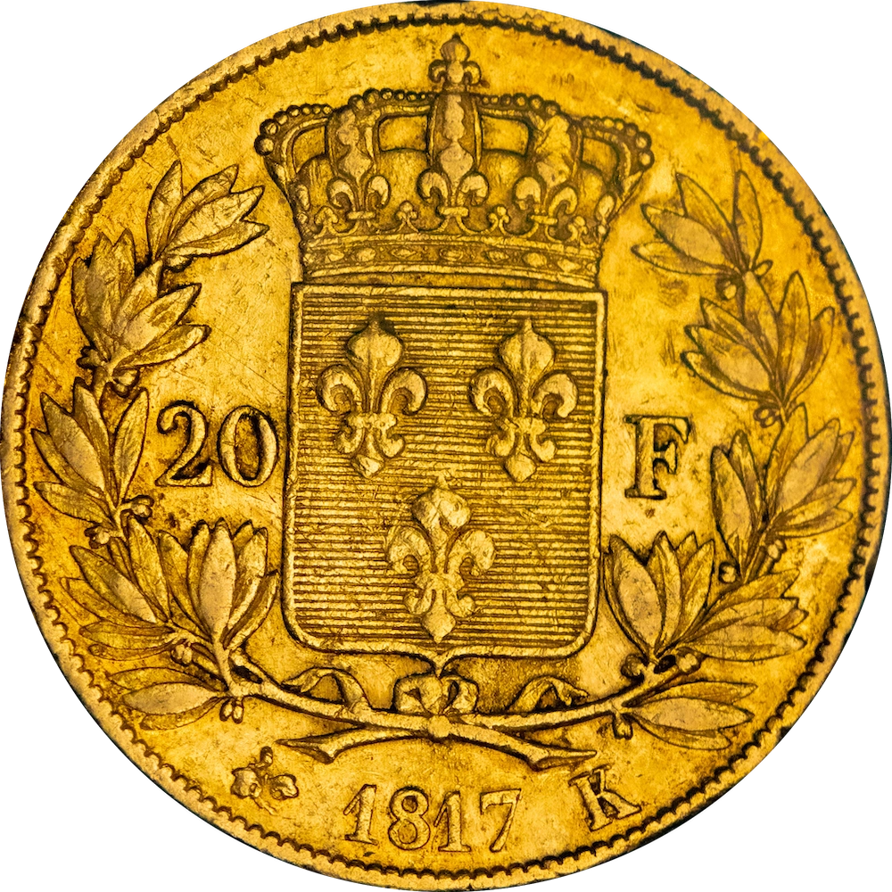 Restored Monarchy - 20 Francs Louis XVIII 1817 Bordeaux