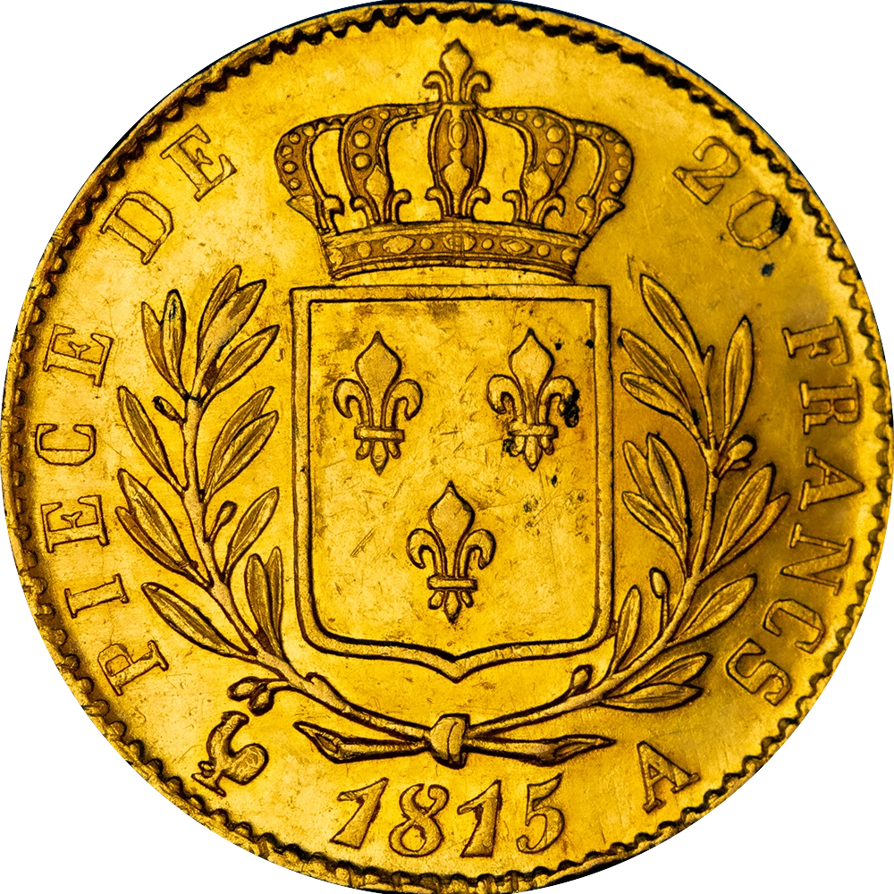 Restored monarchy - 20 Francs gold Louis XVIII 1815 Paris