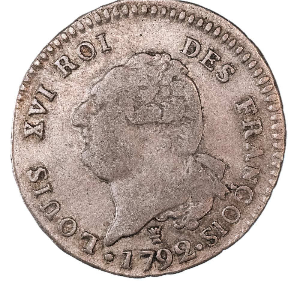Coin Louis XVI - 30 sols dit au génie, type François 1792 Limoges