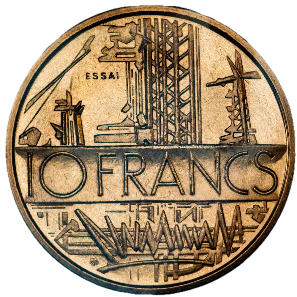 Essai 10 Francs Mathieu 1974 Pessac - tranche B