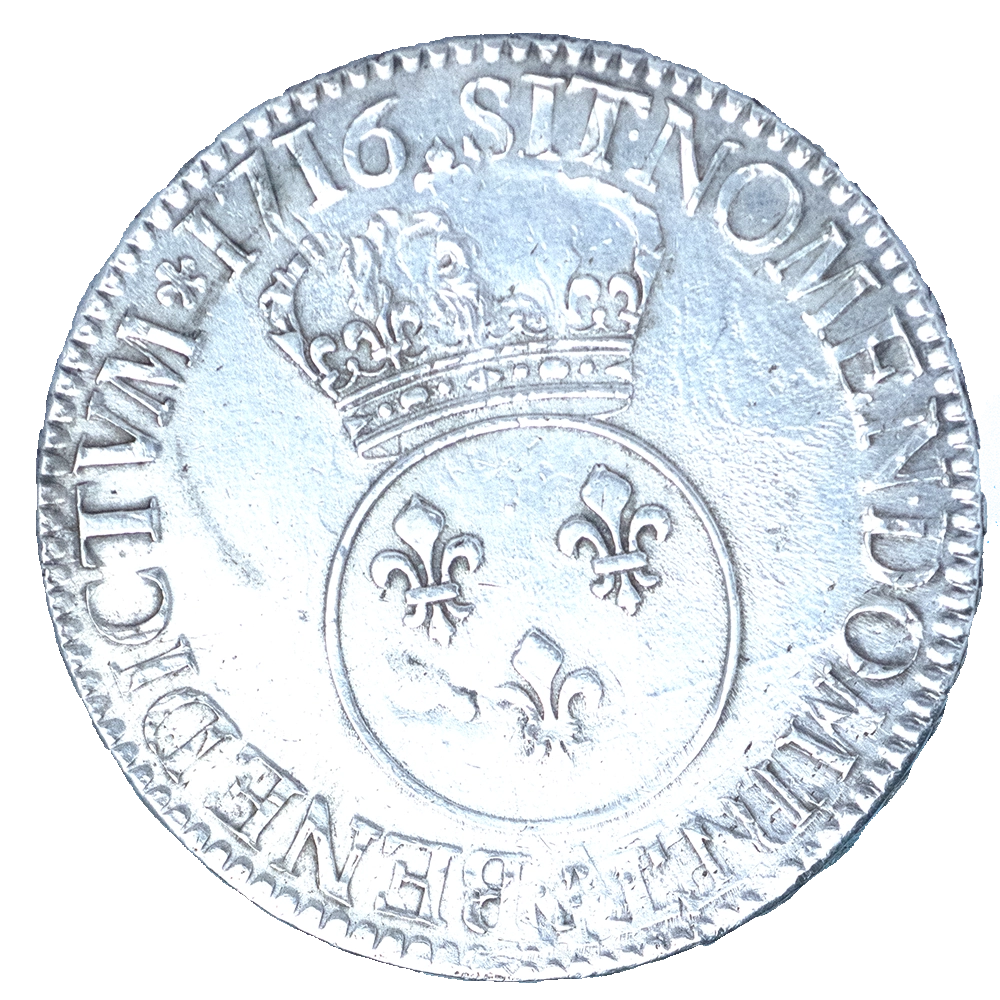Münze: Louis XV-Écu Vertugadin 1716 Paris