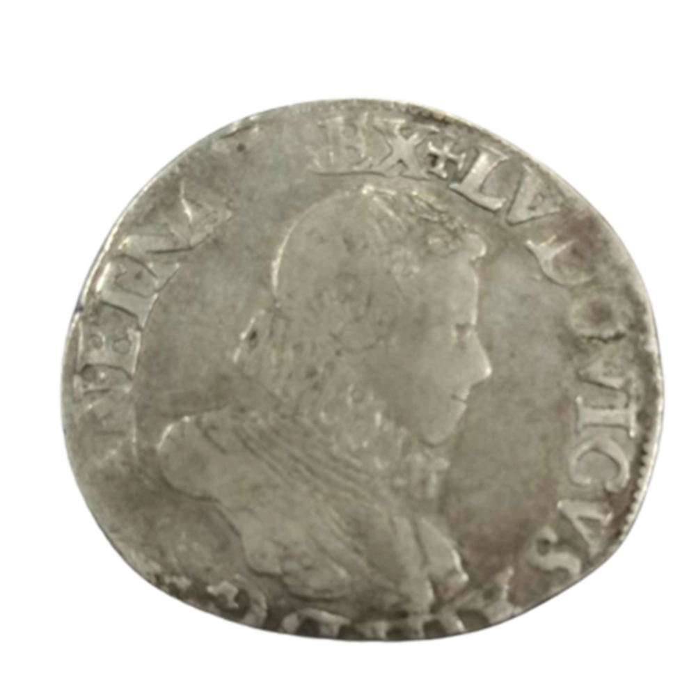 Louis XIII 1/2 Franc tete nue col fraisé 1615 X