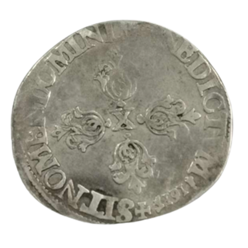 Louis XIII 1/2 Franc tete nue col fraisé 1615 X