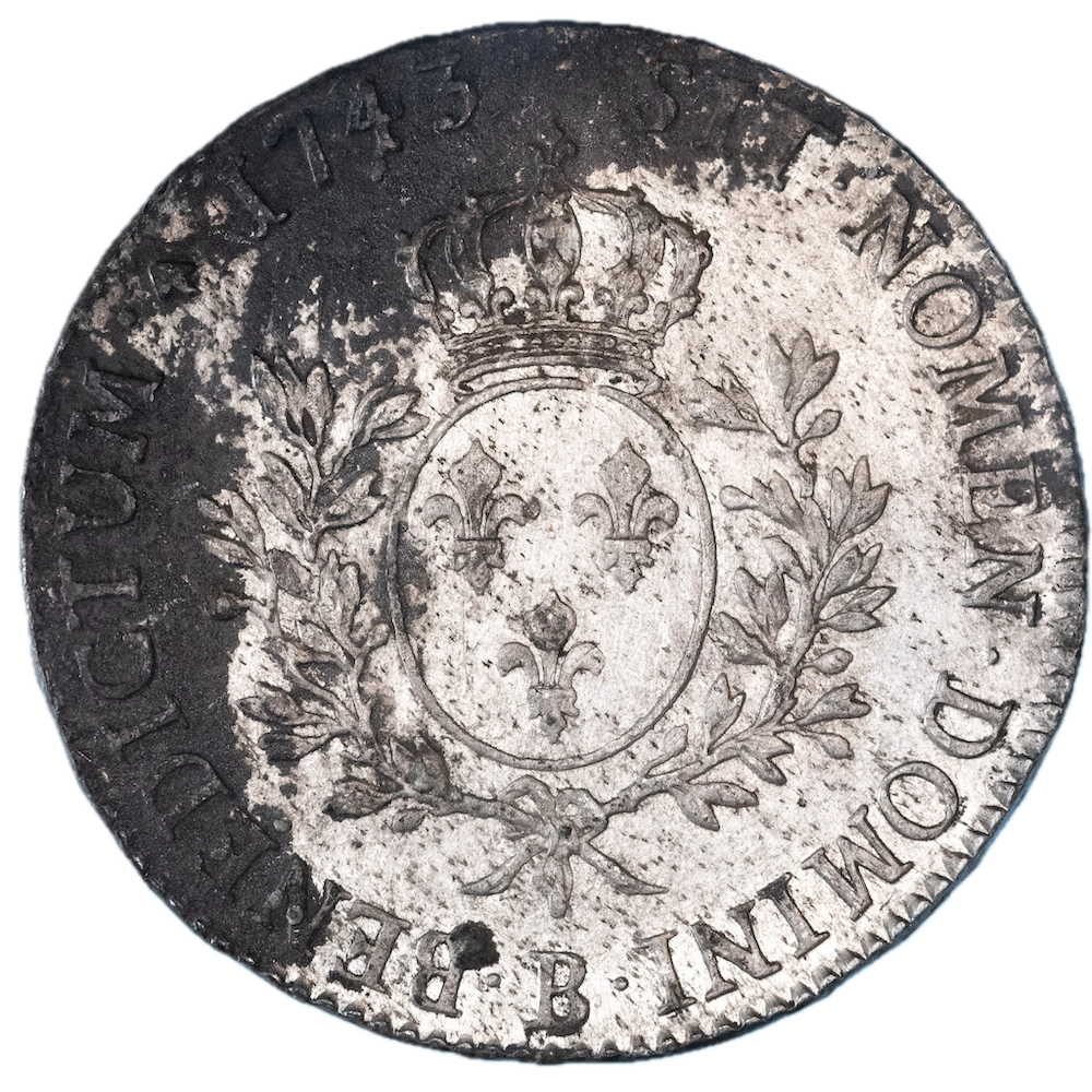 Clone : Münze: Louis XV Écu au bandeau 1743 Rouen