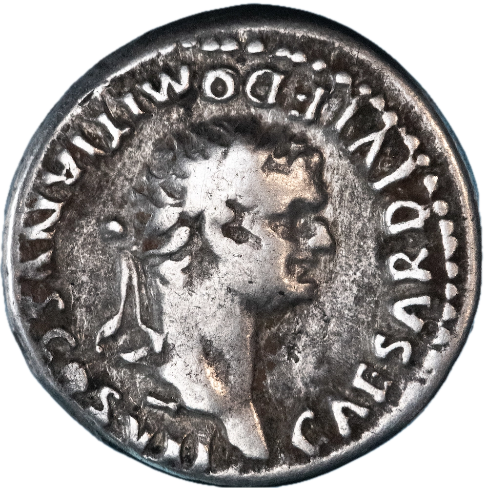 Roman Empire Denarius of Domitian with helmet crest Rome