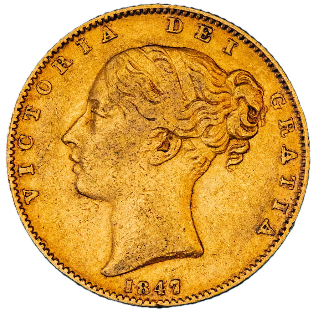 Coin United Kingdom Sovereign Victoria 1847 Londres