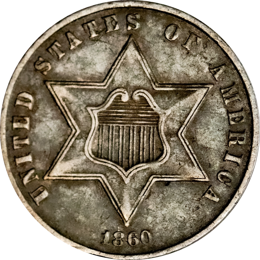 United states 3 cents type 2 1860