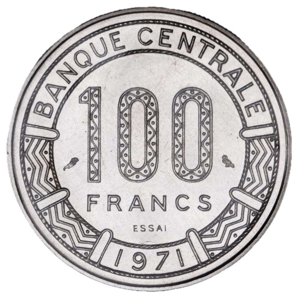 Tchad - Essai 100 francs Antilopes 1971 Paris