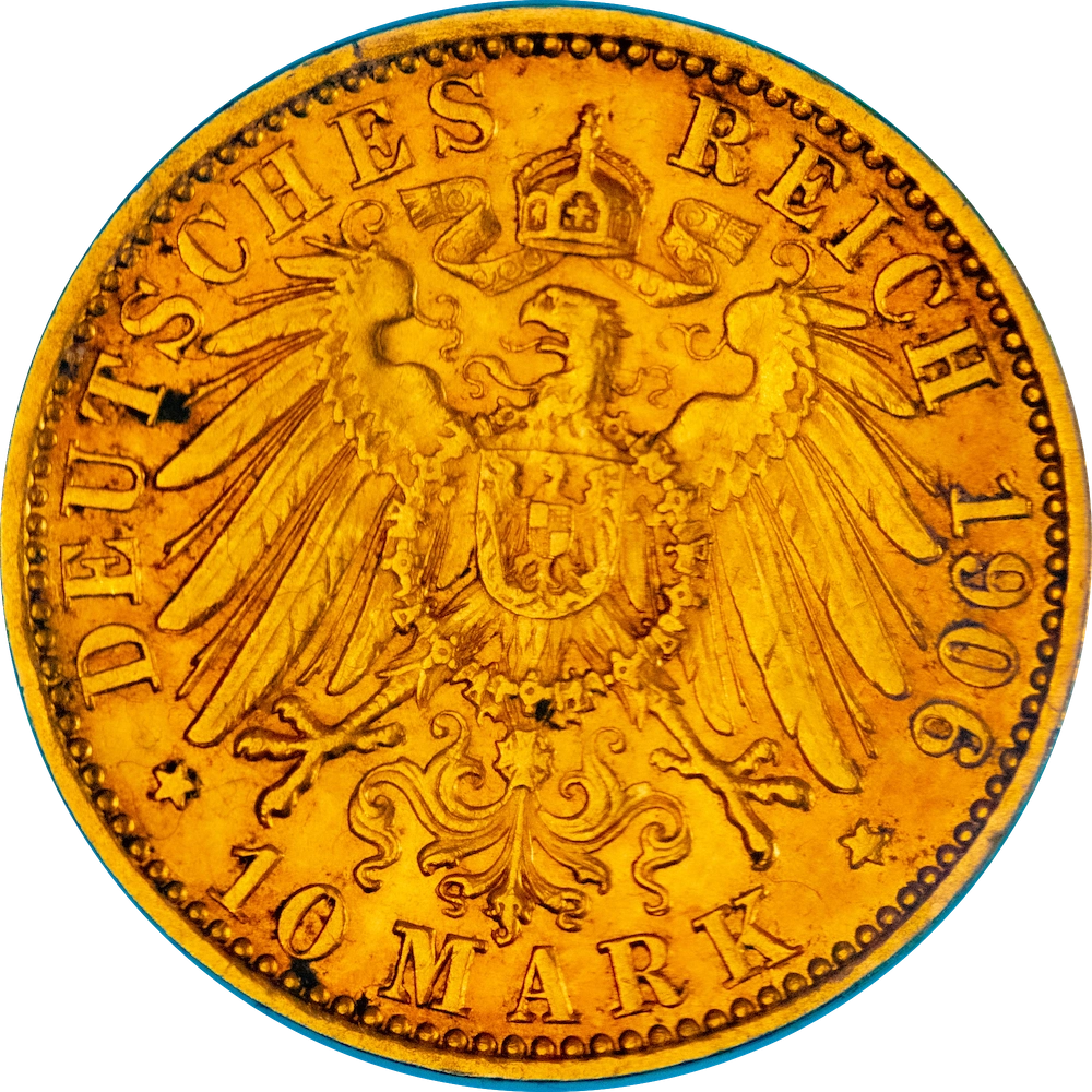 Kingdom of Prussia 10 Reichmark Wilhelm the 2nd 1906 Berlin