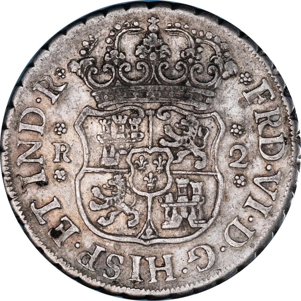 Mexique-2 reales Ferdinand VI 1758 Mexico