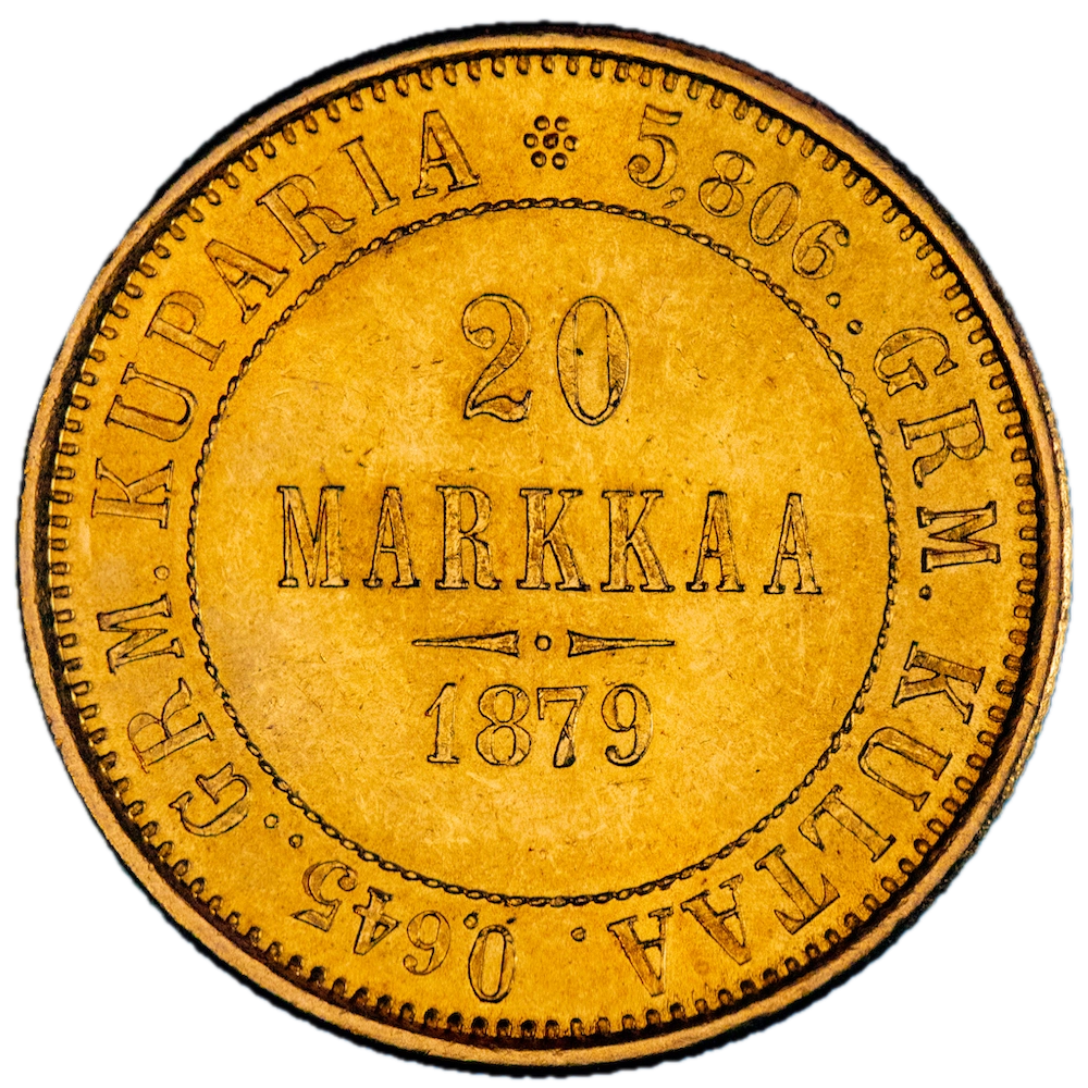 Coin Finland 0 Markaa Alexandre the 2nd Helsinki 1879