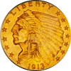 United states 2,5 dollars Indian Head 1913