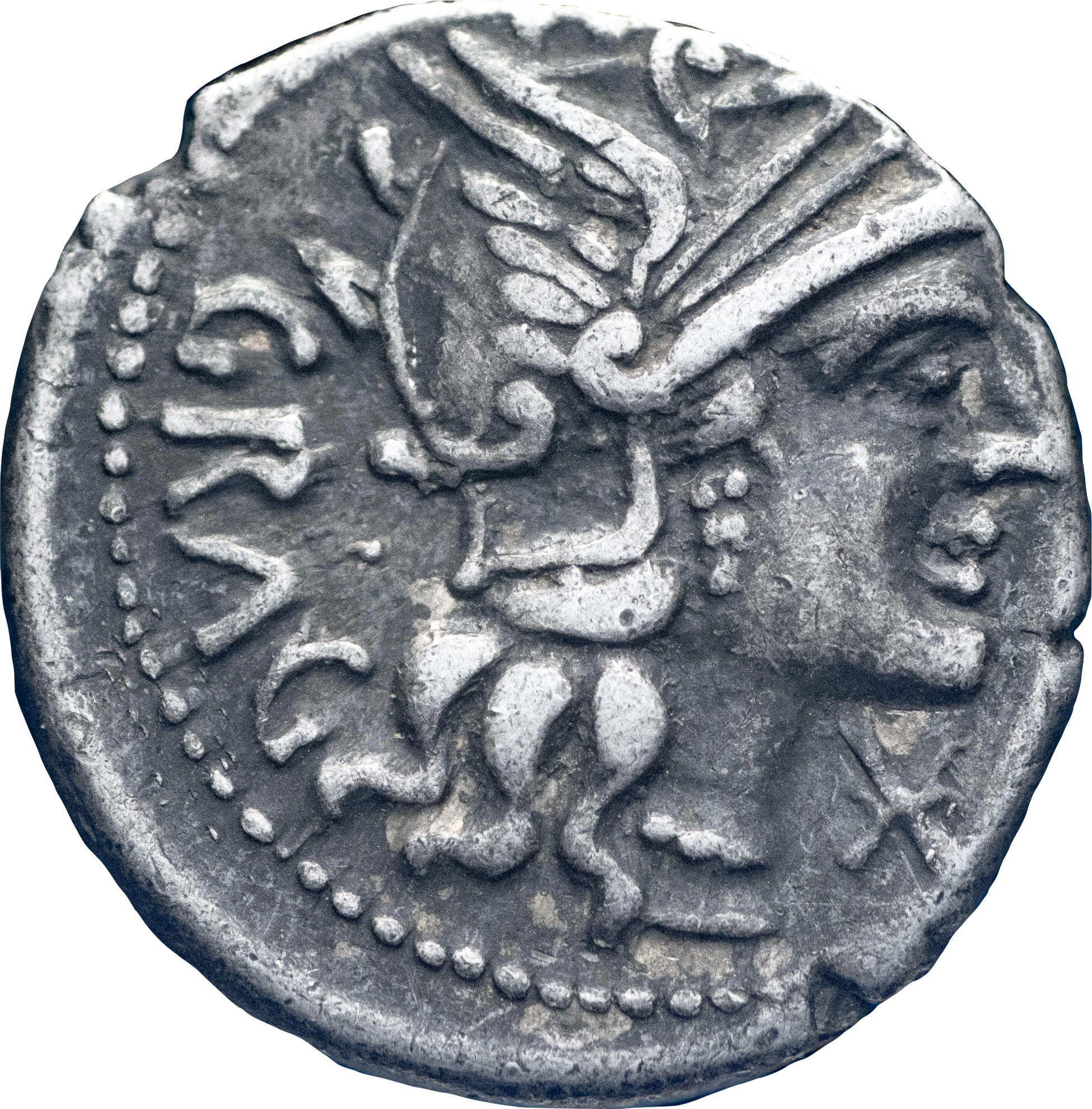 Römische Republik Antestius Denier c. 136 v. Chr., Rom