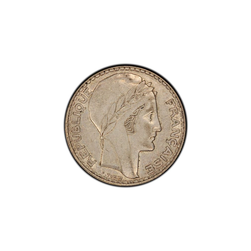 Graded coinage PCGS AU53-20 Francs Turin 1936